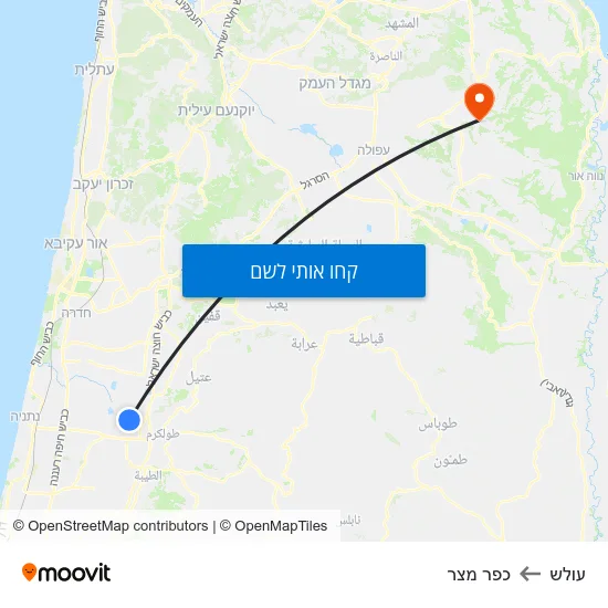 מפת עולש לכפר מצר