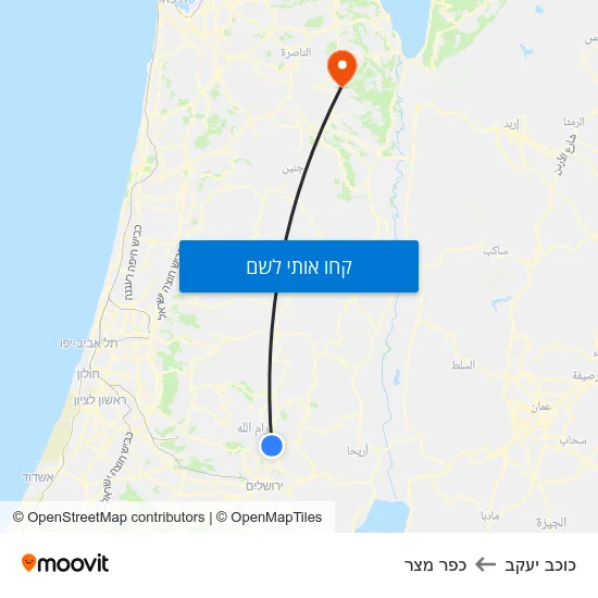 מפת כוכב יעקב לכפר מצר