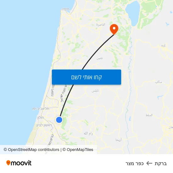 מפת ברקת לכפר מצר