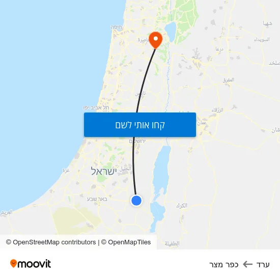 מפת ערד לכפר מצר