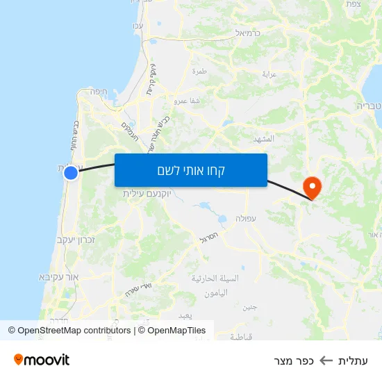 מפת עתלית לכפר מצר