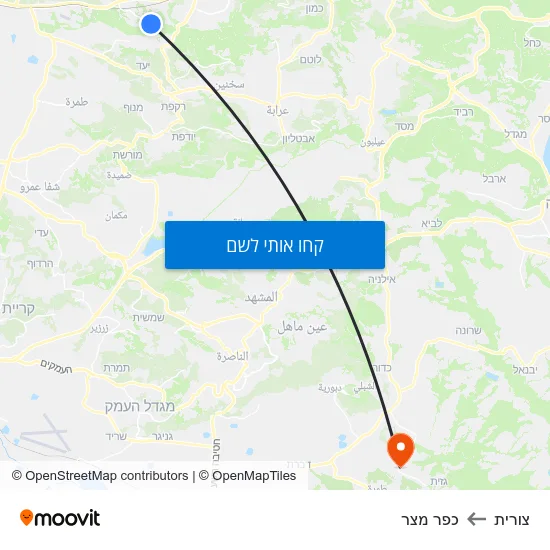 מפת צורית לכפר מצר