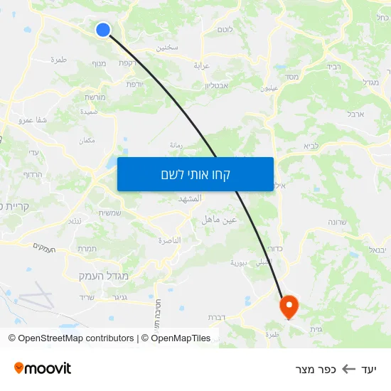 מפת יעד לכפר מצר