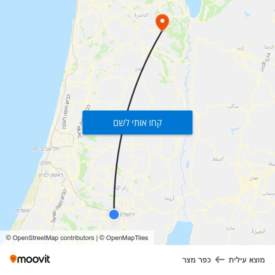 מפת מוצא עילית לכפר מצר