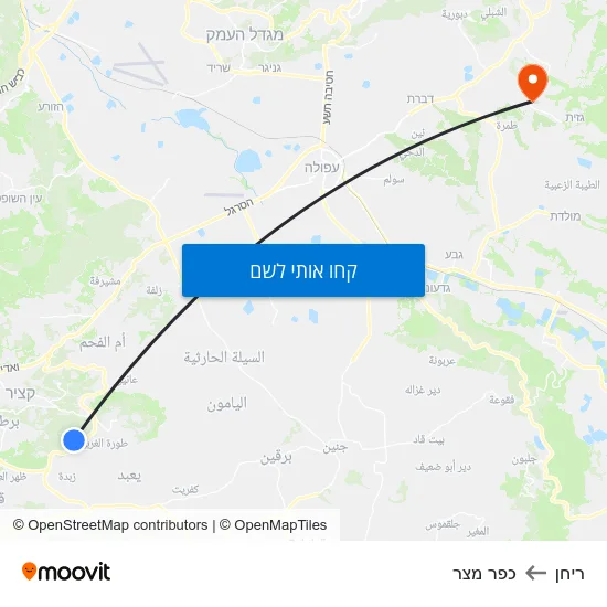 מפת ריחן לכפר מצר