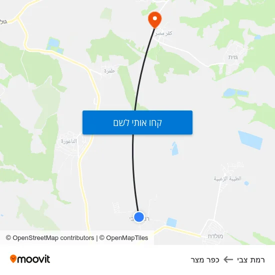 מפת רמת צבי לכפר מצר