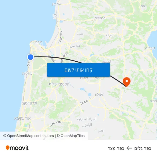 מפת כפר גלים לכפר מצר