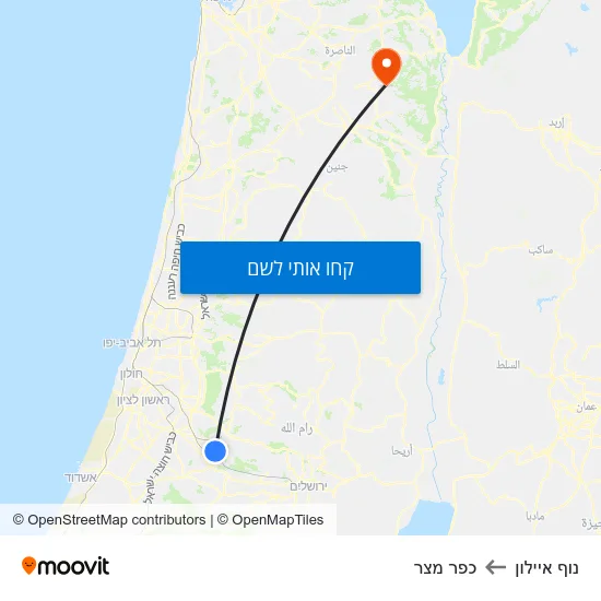 מפת נוף איילון לכפר מצר