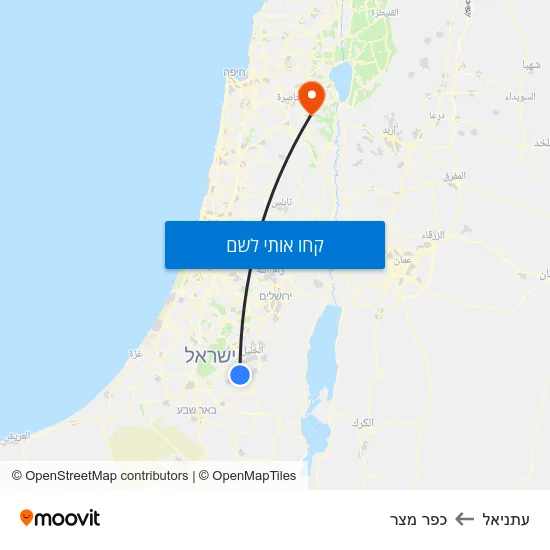 מפת עתניאל לכפר מצר