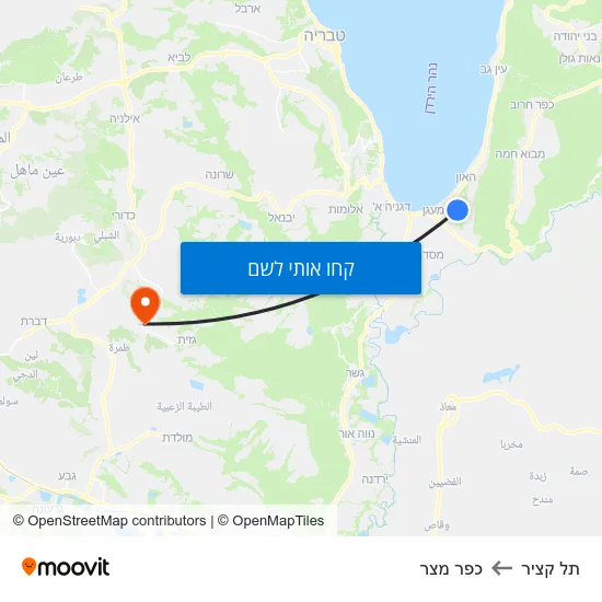 מפת תל קציר לכפר מצר