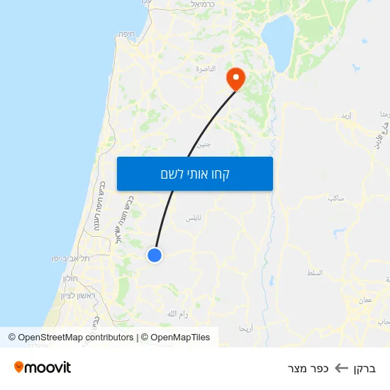 מפת ברקן לכפר מצר
