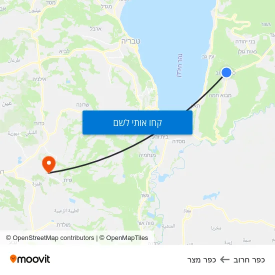 מפת כפר חרוב לכפר מצר