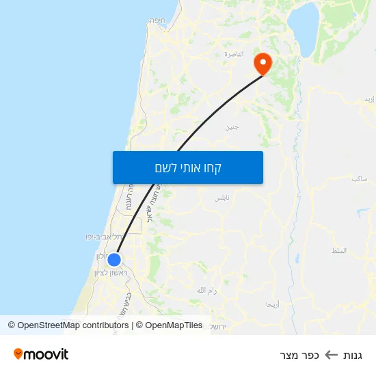 מפת גנות לכפר מצר