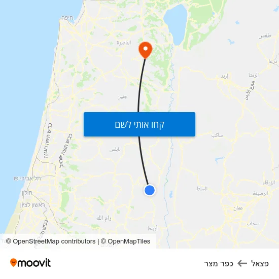מפת פצאל לכפר מצר