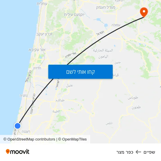 מפת שפיים לכפר מצר