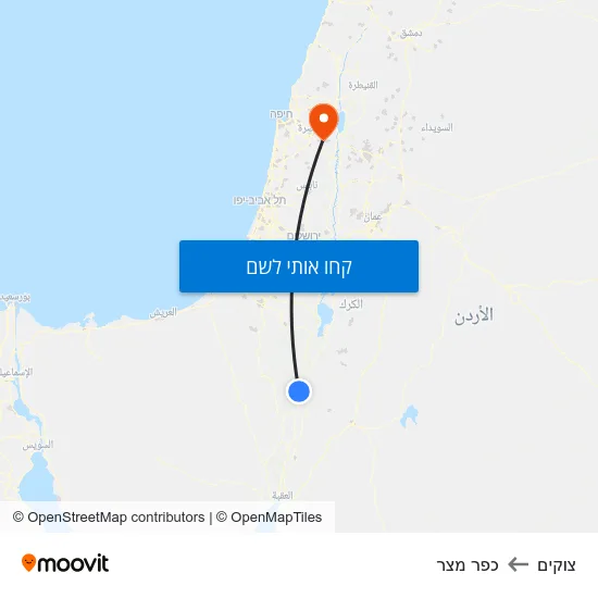מפת צוקים לכפר מצר