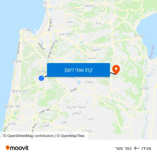 מפת מגידו לכפר מצר