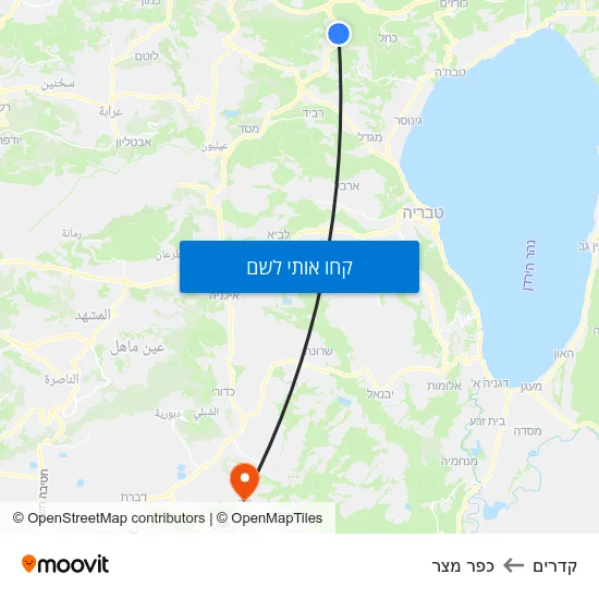 מפת קדרים לכפר מצר