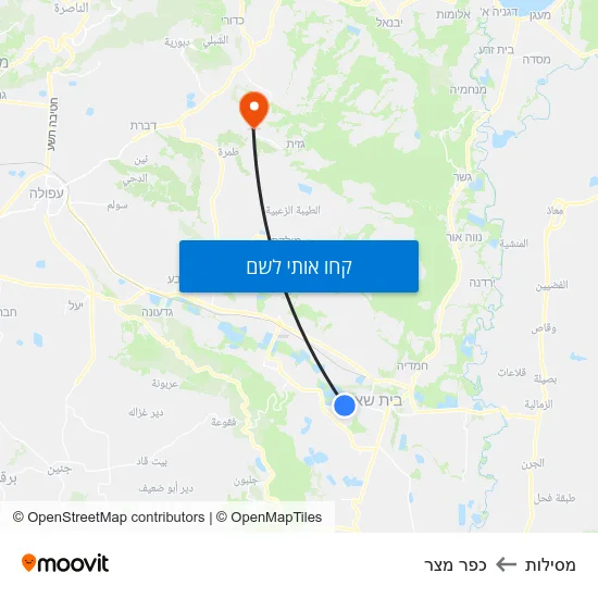 מפת מסילות לכפר מצר