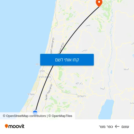 מפת עוצם לכפר מצר