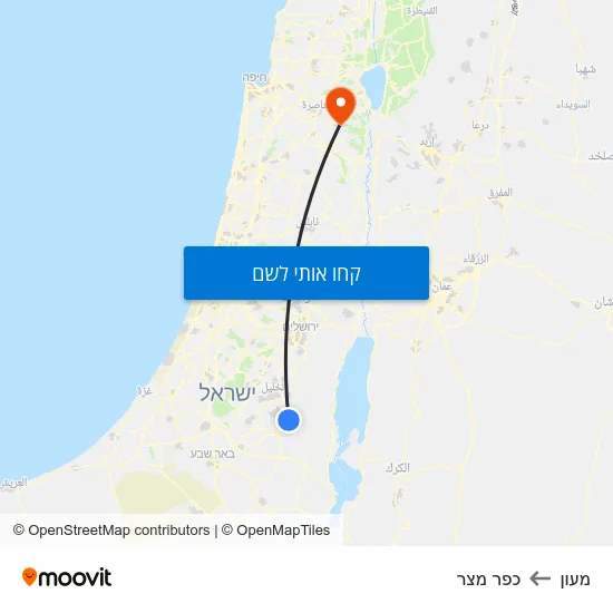 מפת מעון לכפר מצר
