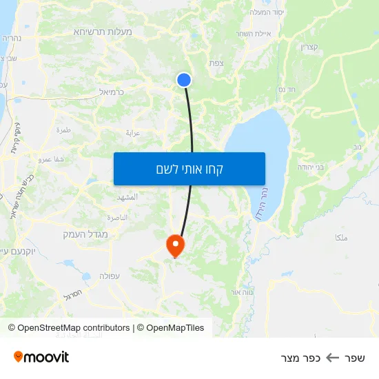 מפת שפר לכפר מצר