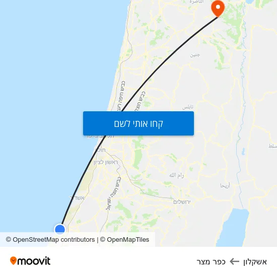 מפת אשקלון לכפר מצר