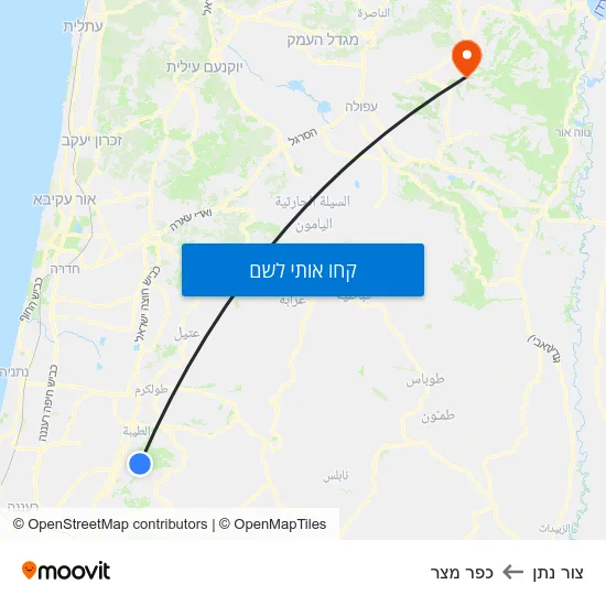 מפת צור נתן לכפר מצר