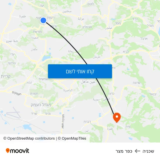 מפת שכניה לכפר מצר