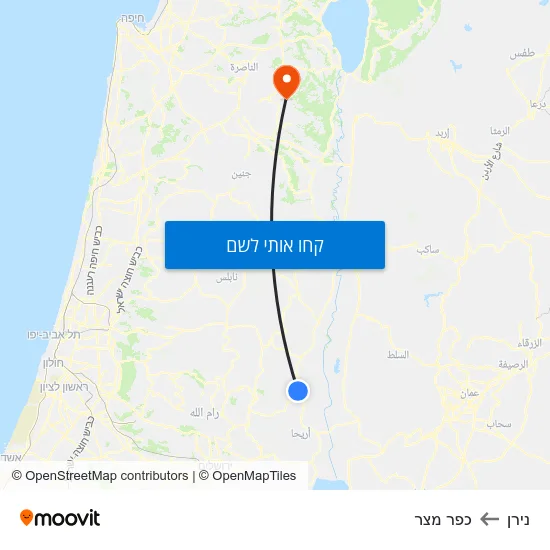 מפת נירן לכפר מצר