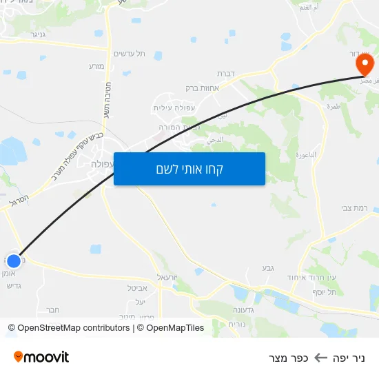 מפת ניר יפה לכפר מצר