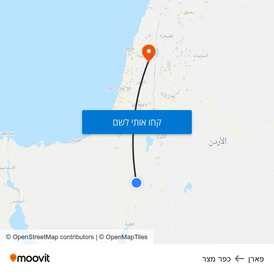 מפת פארן לכפר מצר