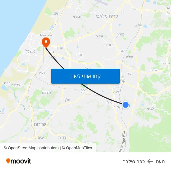 מפת נועם לכפר סילבר
