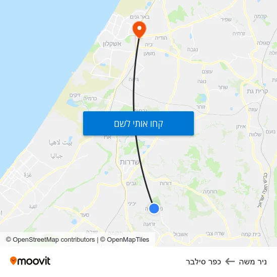 מפת ניר משה לכפר סילבר