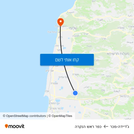 מפת ג'דיידה-מכר לכפר ראש הנקרה
