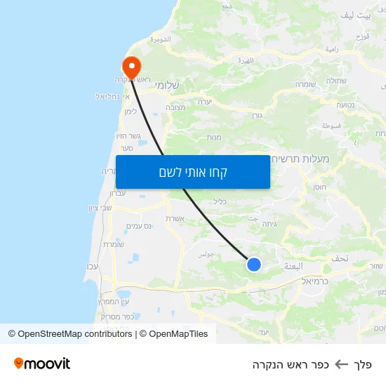 מפת פלך לכפר ראש הנקרה