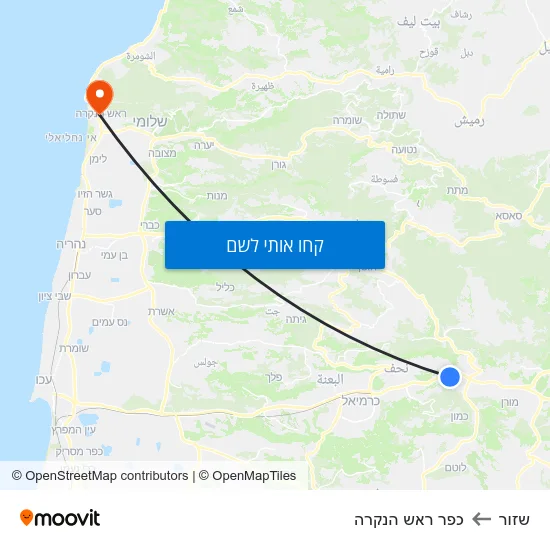 מפת שזור לכפר ראש הנקרה