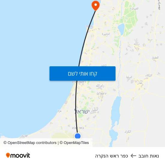 מפת נאות חובב לכפר ראש הנקרה