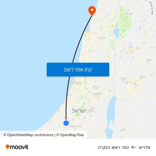 מפת פדויים לכפר ראש הנקרה