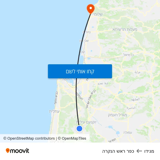 מפת מגידו לכפר ראש הנקרה