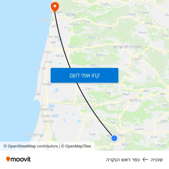 מפת שכניה לכפר ראש הנקרה