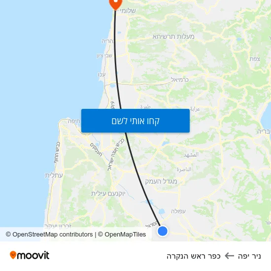 מפת ניר יפה לכפר ראש הנקרה
