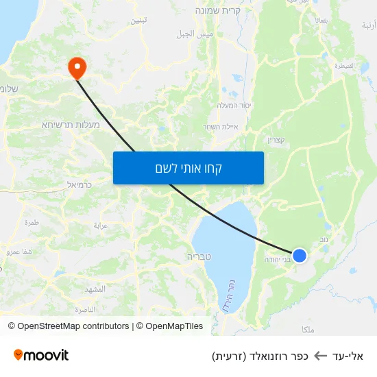 מפת אלי-עד לכפר רוזנואלד (זרעית)