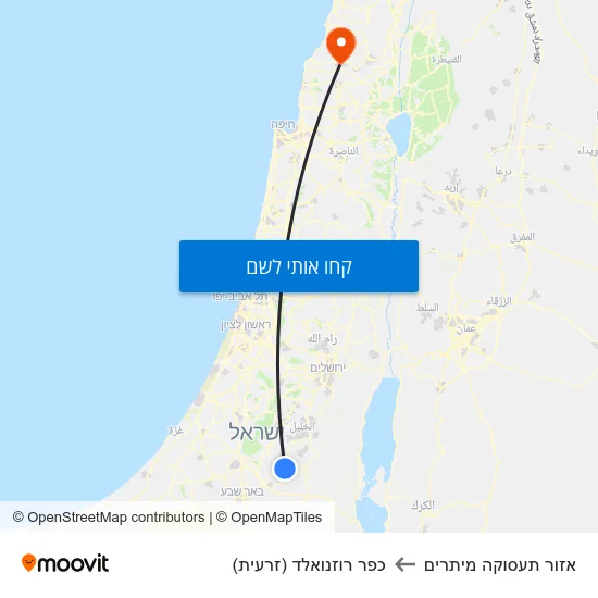 מפת אזור תעסוקה מיתרים לכפר רוזנואלד (זרעית)