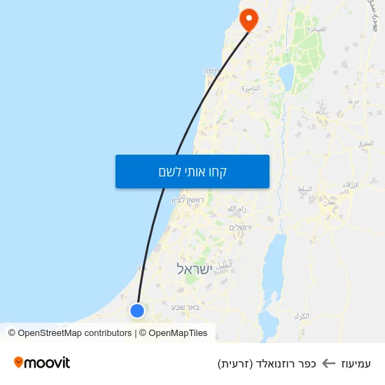 מפת עמיעוז לכפר רוזנואלד (זרעית)