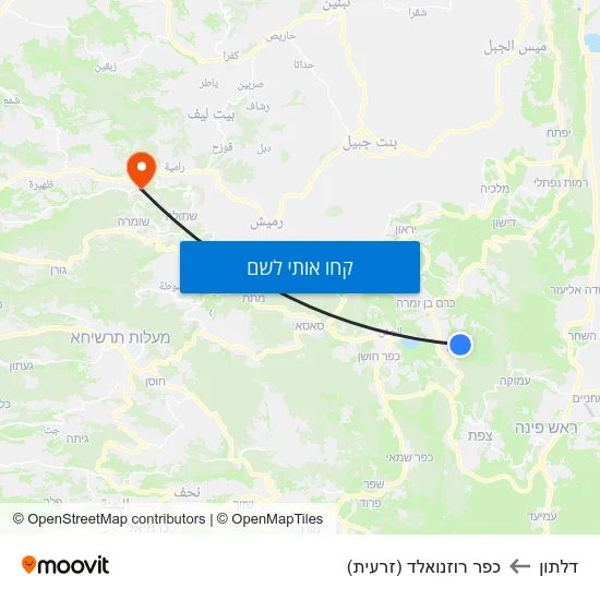 מפת דלתון לכפר רוזנואלד (זרעית)