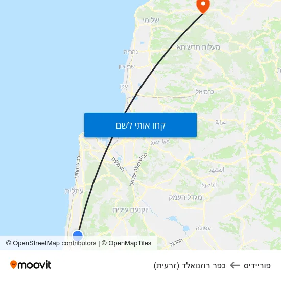מפת פוריידיס לכפר רוזנואלד (זרעית)