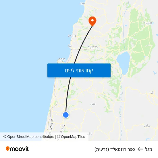 מפת מגל לכפר רוזנואלד (זרעית)