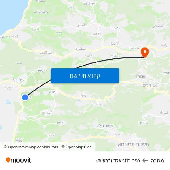 מפת מצובה לכפר רוזנואלד (זרעית)