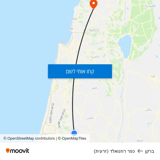מפת ברקן לכפר רוזנואלד (זרעית)